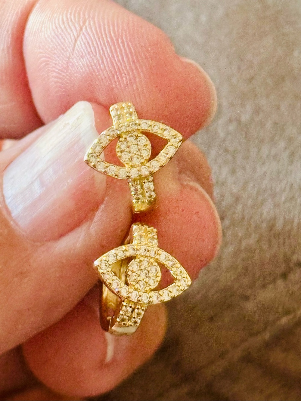 Evil Eye Pavé Huggies 🧿